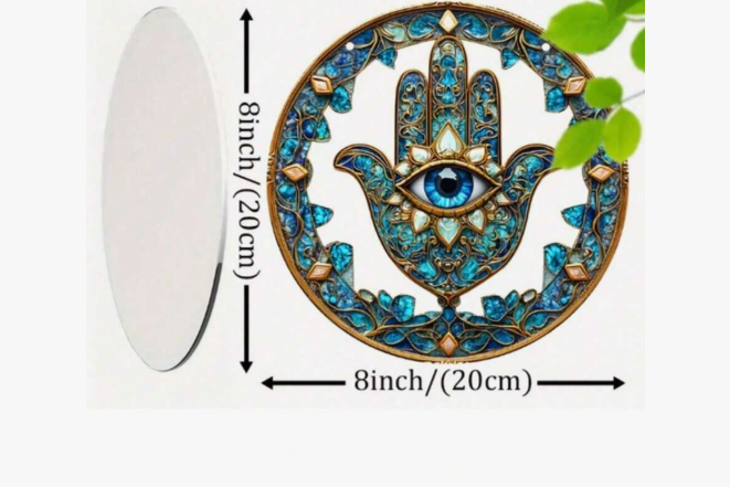 Atrapasol Mano de Fátima (20x20 cm) – Amuleto de protección y decoración espiritual