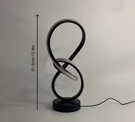 Set de 2 lámparas de mesa LED en espiral con luz regulable y conexión USB