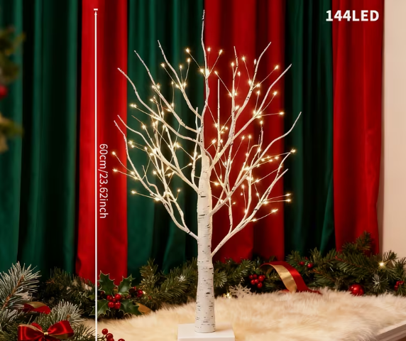 Lámpara de Mesa con forma de Árbol de Abedul de 144 LEDs