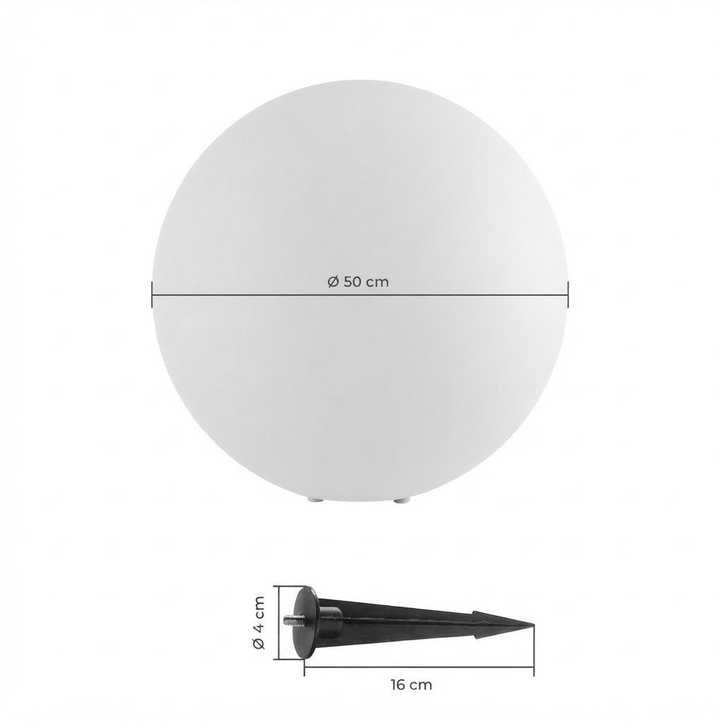 Bola LED exterior con mando