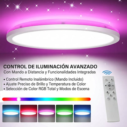 Plafón LED RGB regulable de 24W