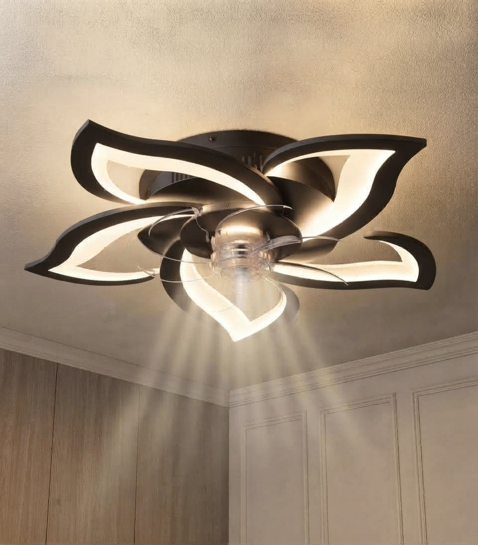 Plafón LED con ventilador