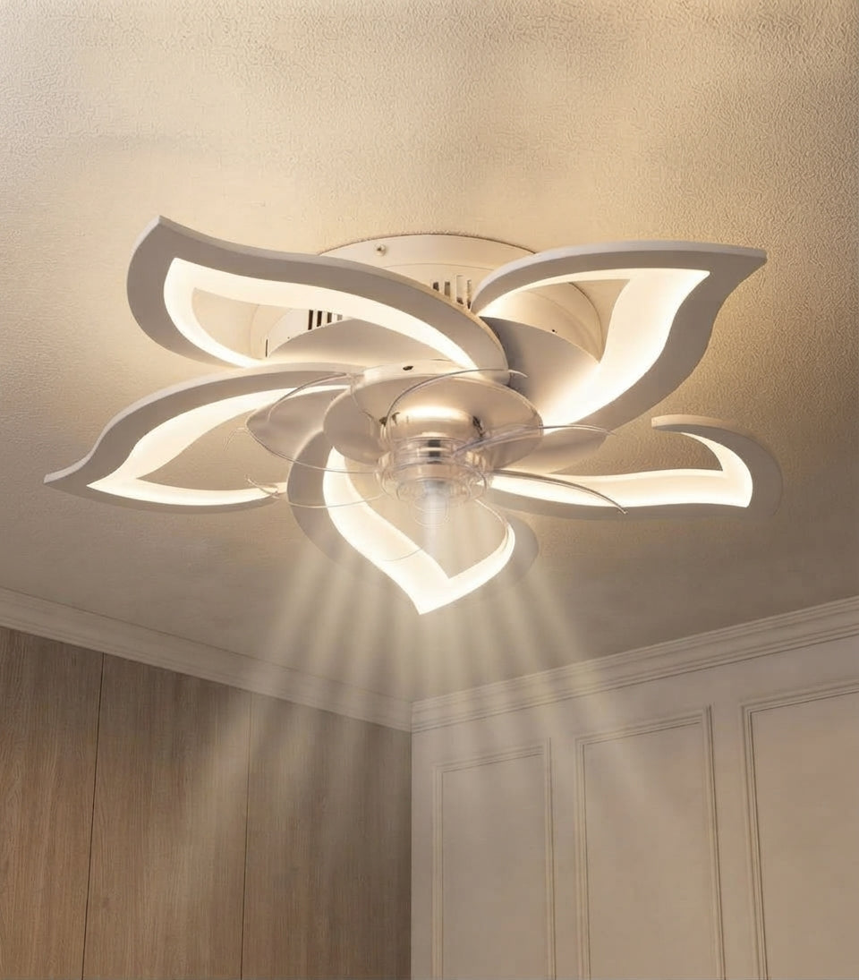 Plafón LED con ventilador