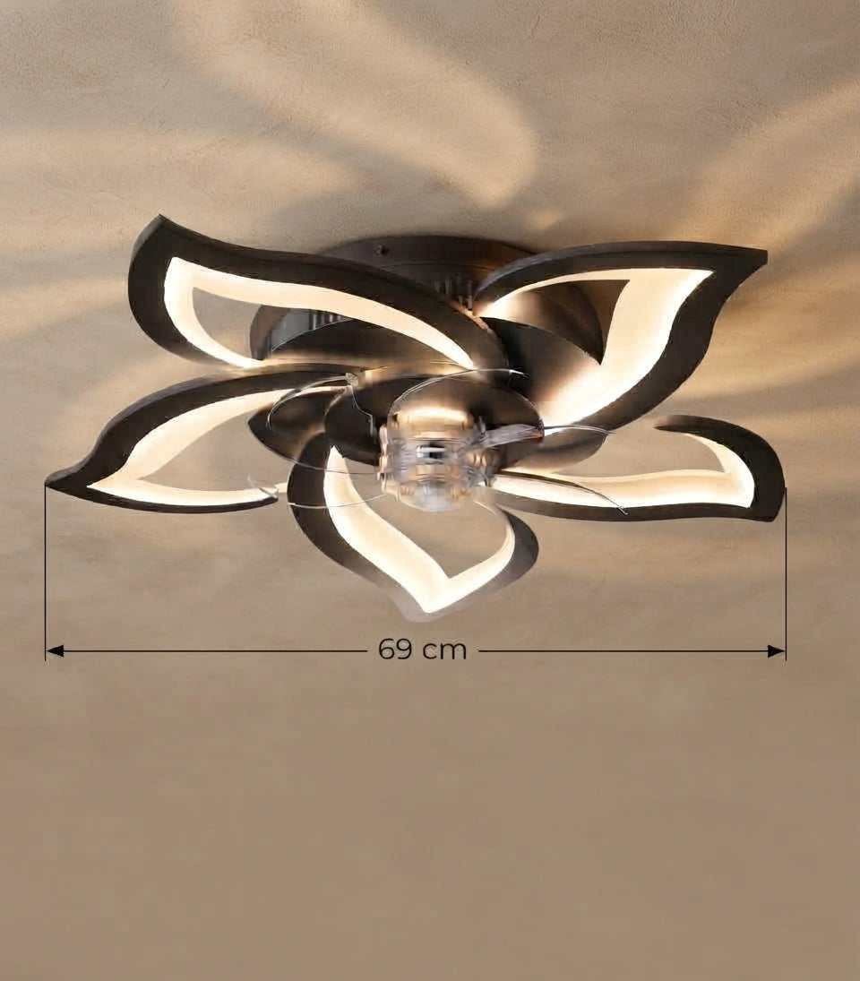 Plafón LED con ventilador